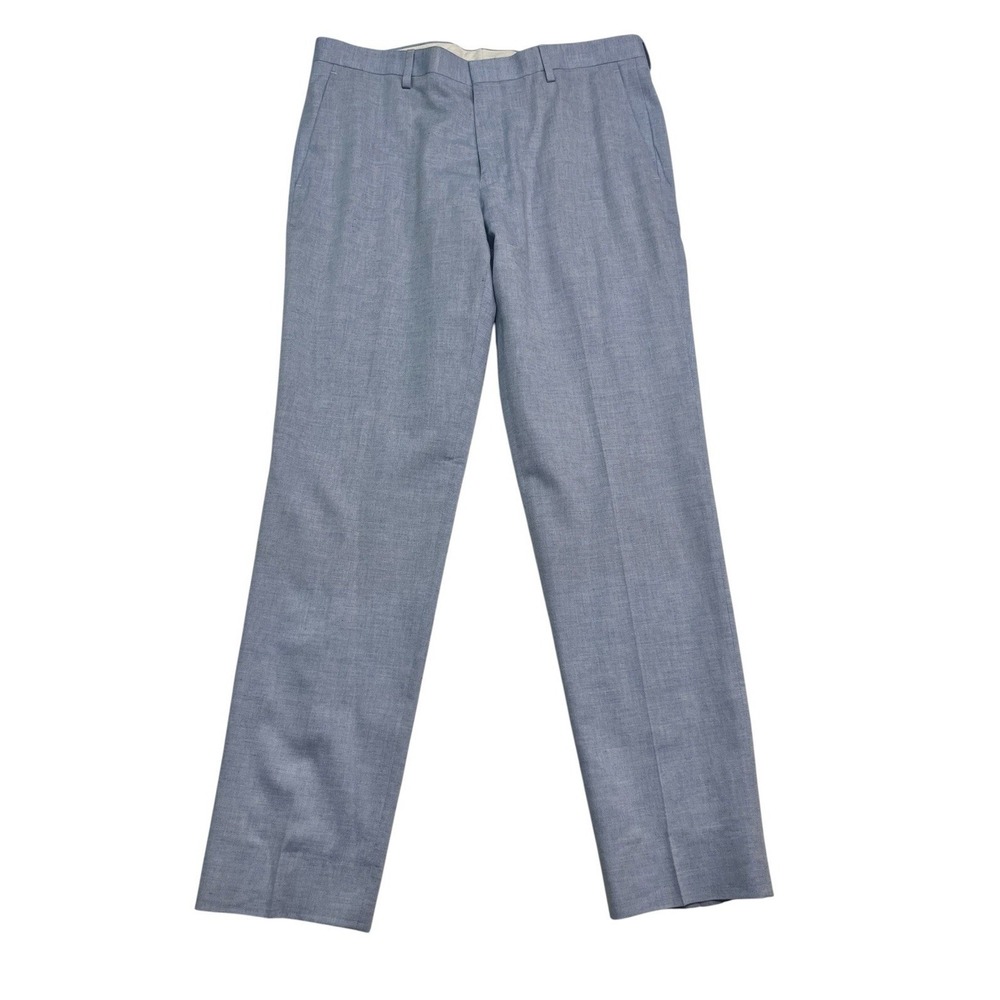 J Crew 34x33 Light Blue American Wool Silk Linen Cotton Pants Trousers Ludlow